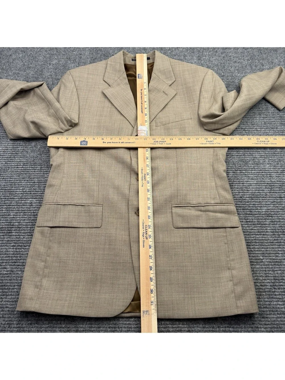Vintage Chaps Ralph Lauren Suit 38R Wool Glen Plaid 2 Piece Double Pleated 32x31